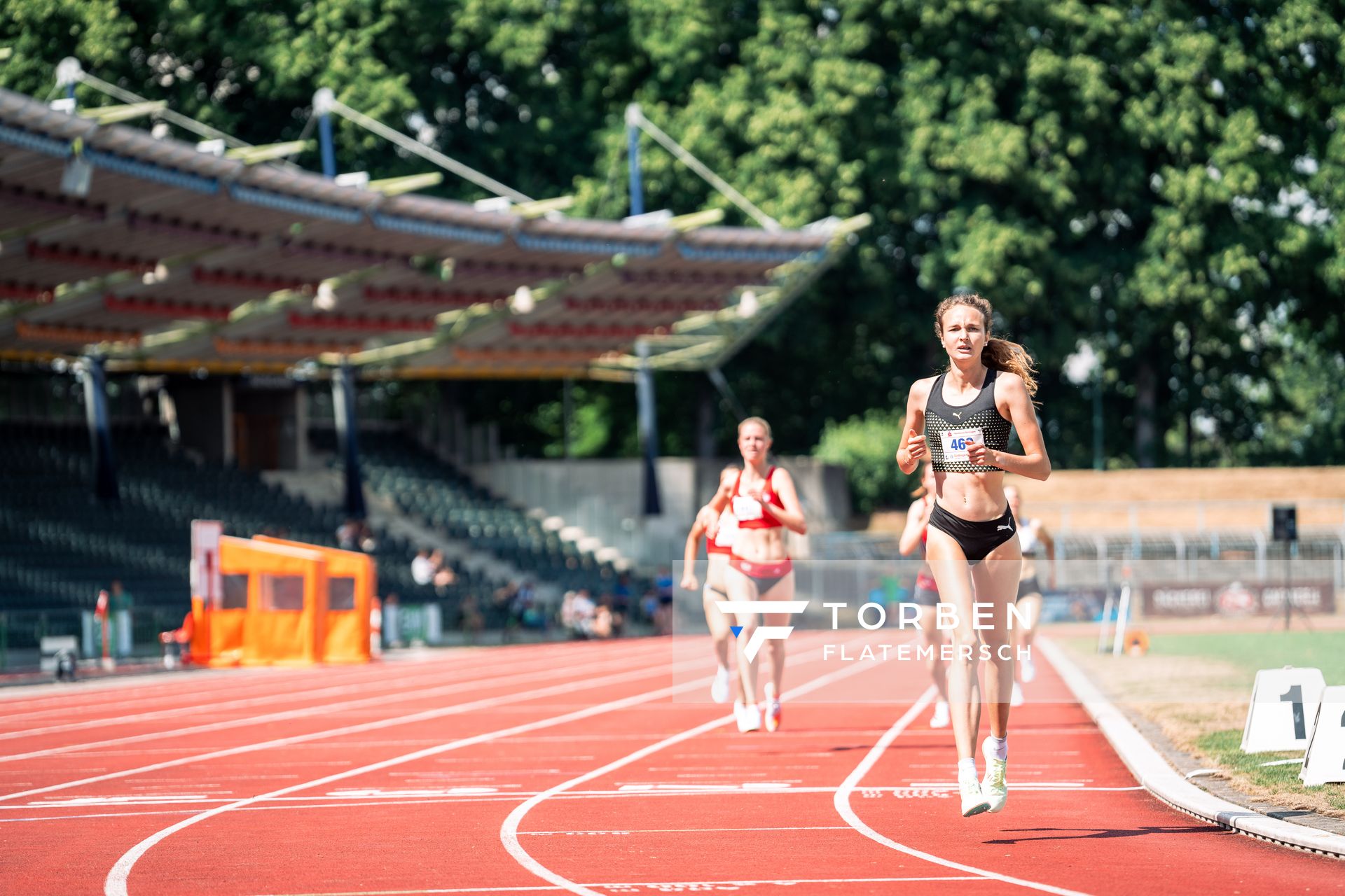 Xenia Krebs (VfL Loeningen) am 03.07.2022 waehrend den NLV+BLV Leichtathletik-Landesmeisterschaften im Jahnstadion in Goettingen (Tag 1)